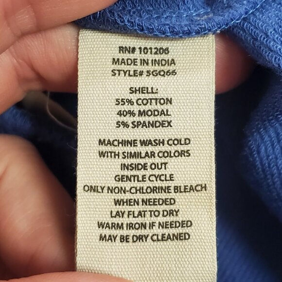 Soft Surroundings Womens Wide Leg Sweatpants Size 1X Blue Athleisure Stretch - Picture 6 of 15